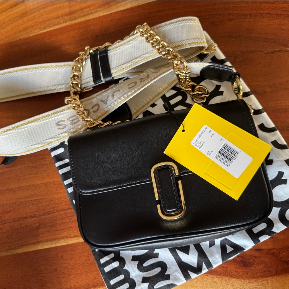 The J Marc Jacobs Black and Gold Crossbody Bag